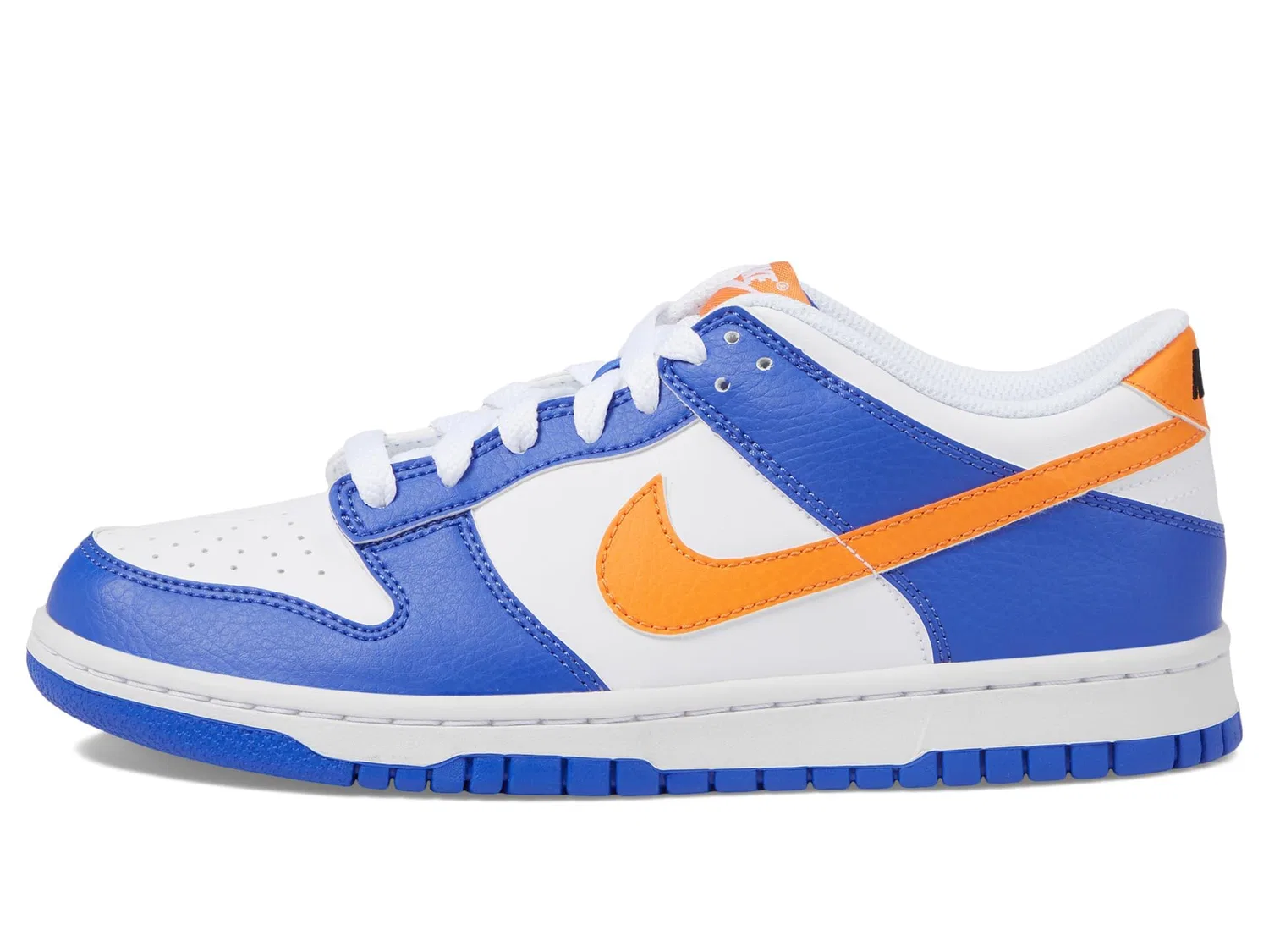 Детские кроссовки для мальчиков с низким верхом NIKE Dunk Low GS NIKE, Blue Joy White Black Bright Mandarin — фото 4