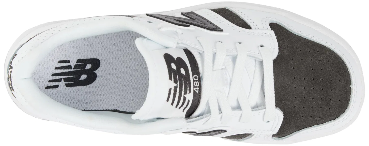 Детские кроссовки для мальчиков с аутентичным дизайном New Balance 480, White Leather Textile — фото 3