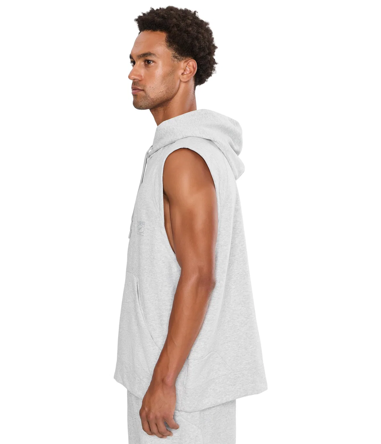 Худи без рукавов из флиса Dri-FIT NAC Nike, Light Smoke Grey/Heather/Clear — фото 3