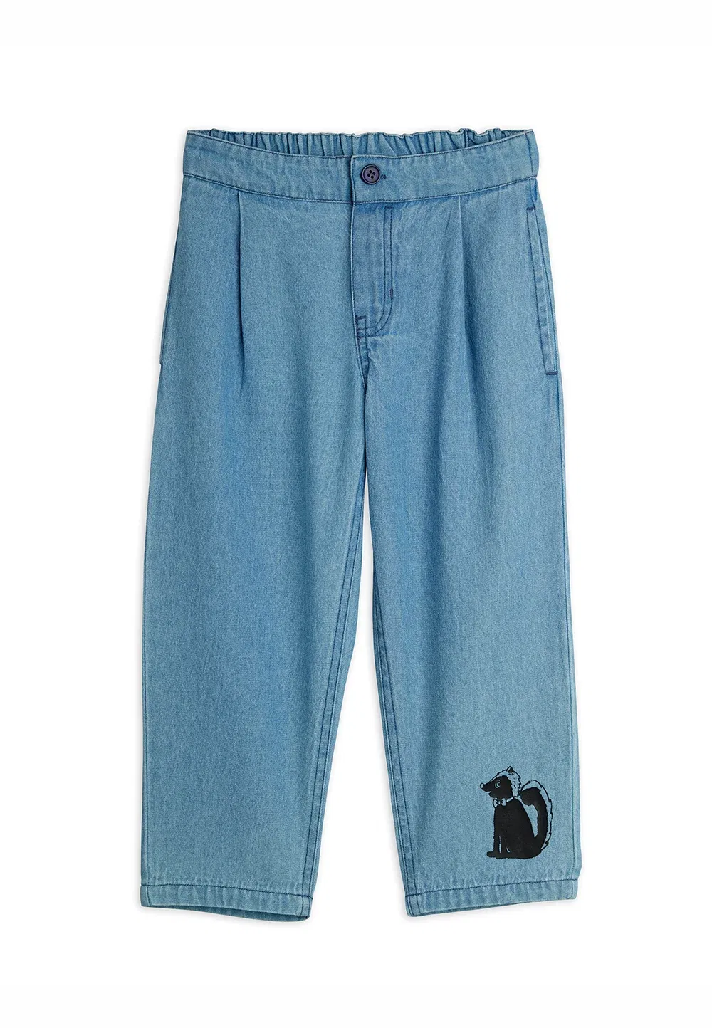 Тканые брюки Skunk унисекс - прямые джинсы Mini Rodini, Blue