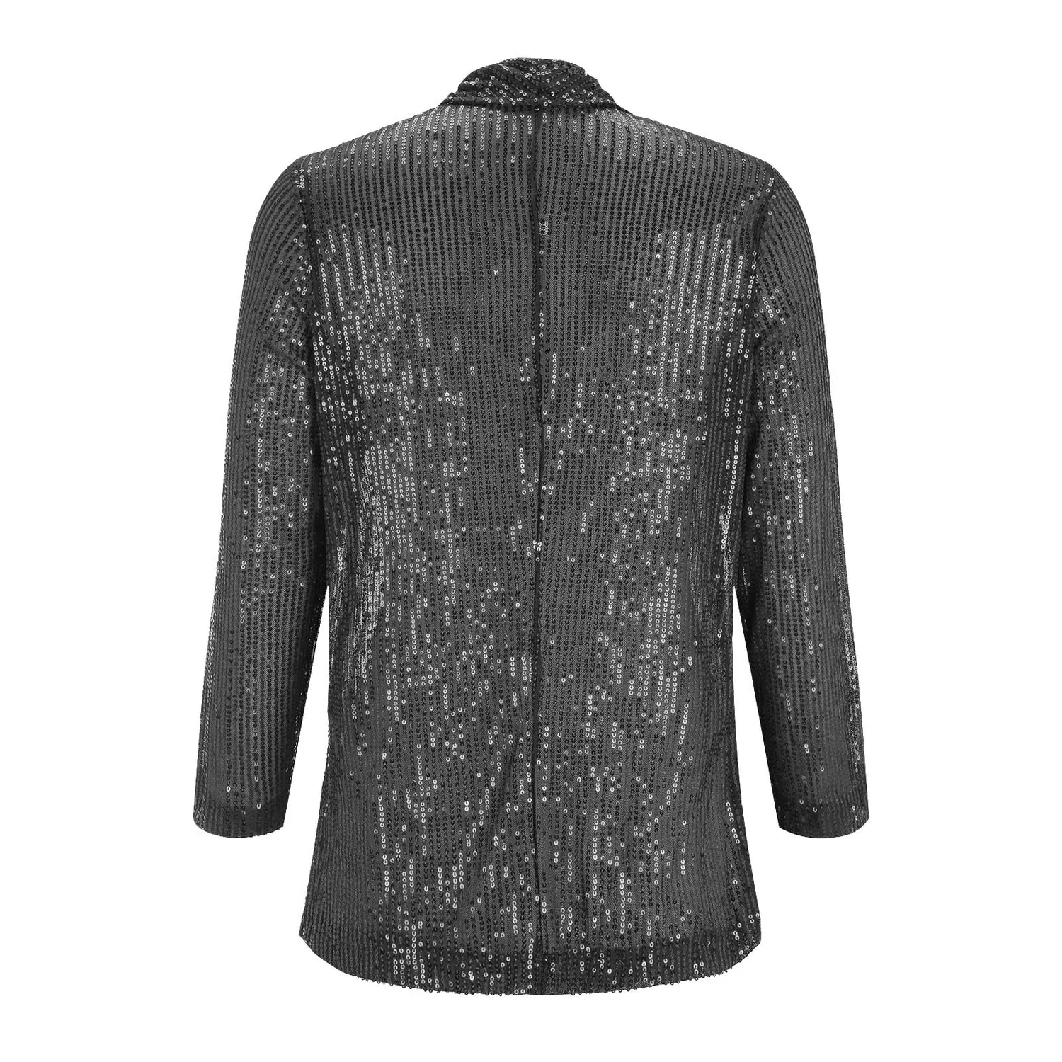 Женский жакет с пайетками Sequin Jacket, Black — фото 4