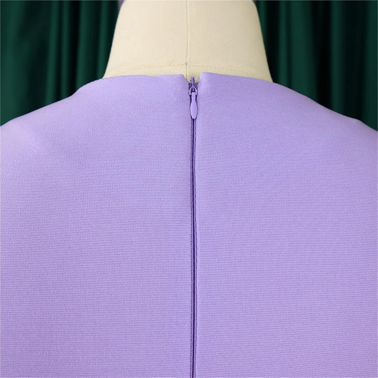 Женское облегающее миди-платье с квадратным вырезом Generic, Purple — фото 4