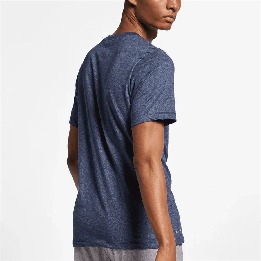 Футболка спортивная с принтом Nike Dri-FIT Tee Crew Solid, Цвет 473 — фото 2
