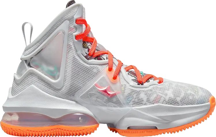 

Кроссовки Nike LeBron 19 GS 'Fast Food', серый