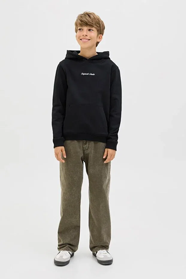 Детские свитшот для девочек с принтом Jornorrebro Jack & Jones, Black — фото 3