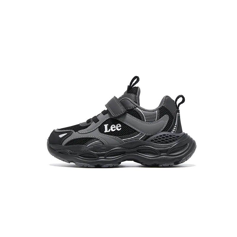 Детские кроссовки из синтетической кожи и текстиля с низким верхом Lee, Black
