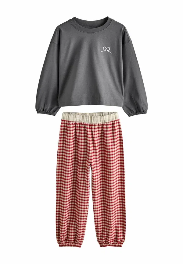 Пижамный набор из 2 предметов, хлопок, Regular fit - check 2 pack, Next, Neutral Bear, нейтральный — фото 3