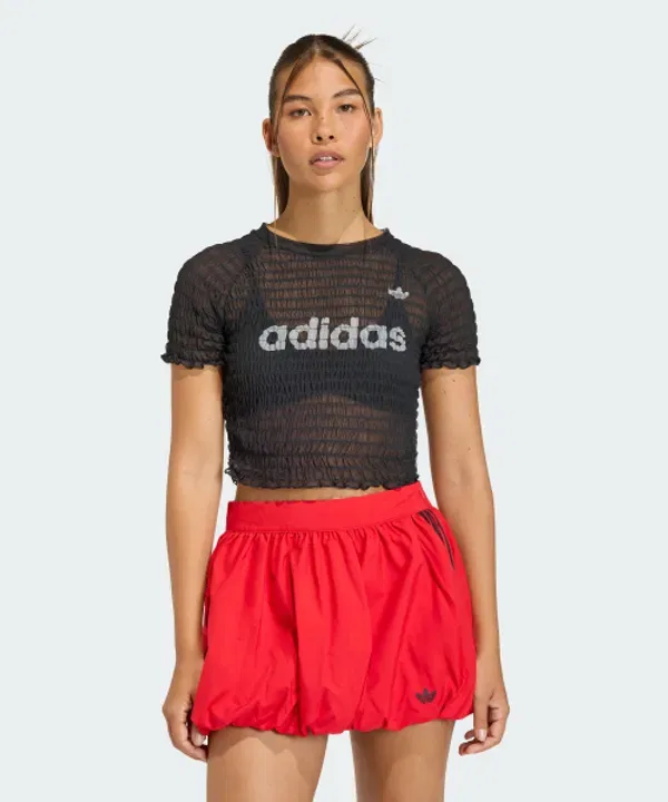 Футболка с защипами Adidas Originals, черный