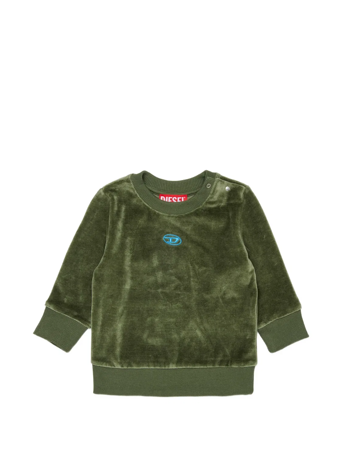 Толстовка с вышитым логотипом Diesel Kids, зеленый