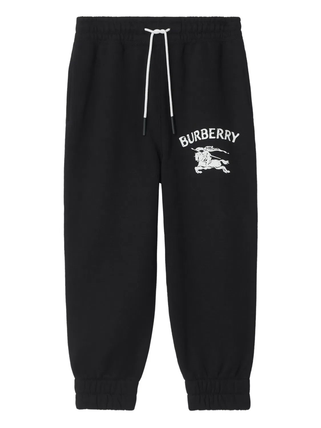 Штаны из хлопка с логотипом Burberry, черный