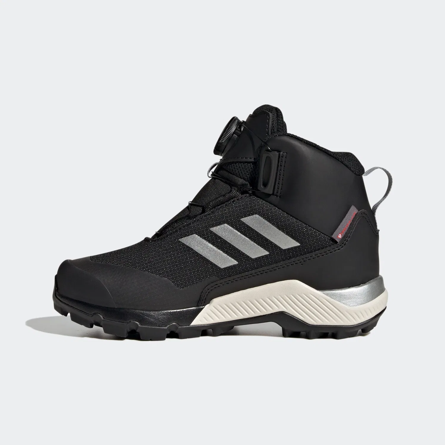 Детские зимние ботинки для ходьбы с быстрой шнуровкой Adidas TERREX, Core Black/Silver Metallic — фото 2
