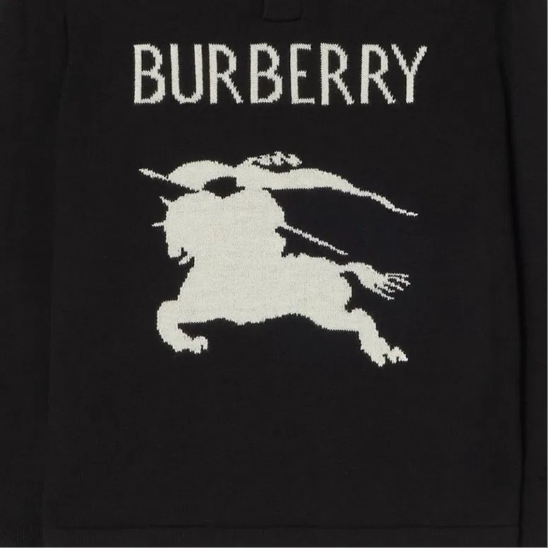 Детская поло Burberry, Black — фото 4