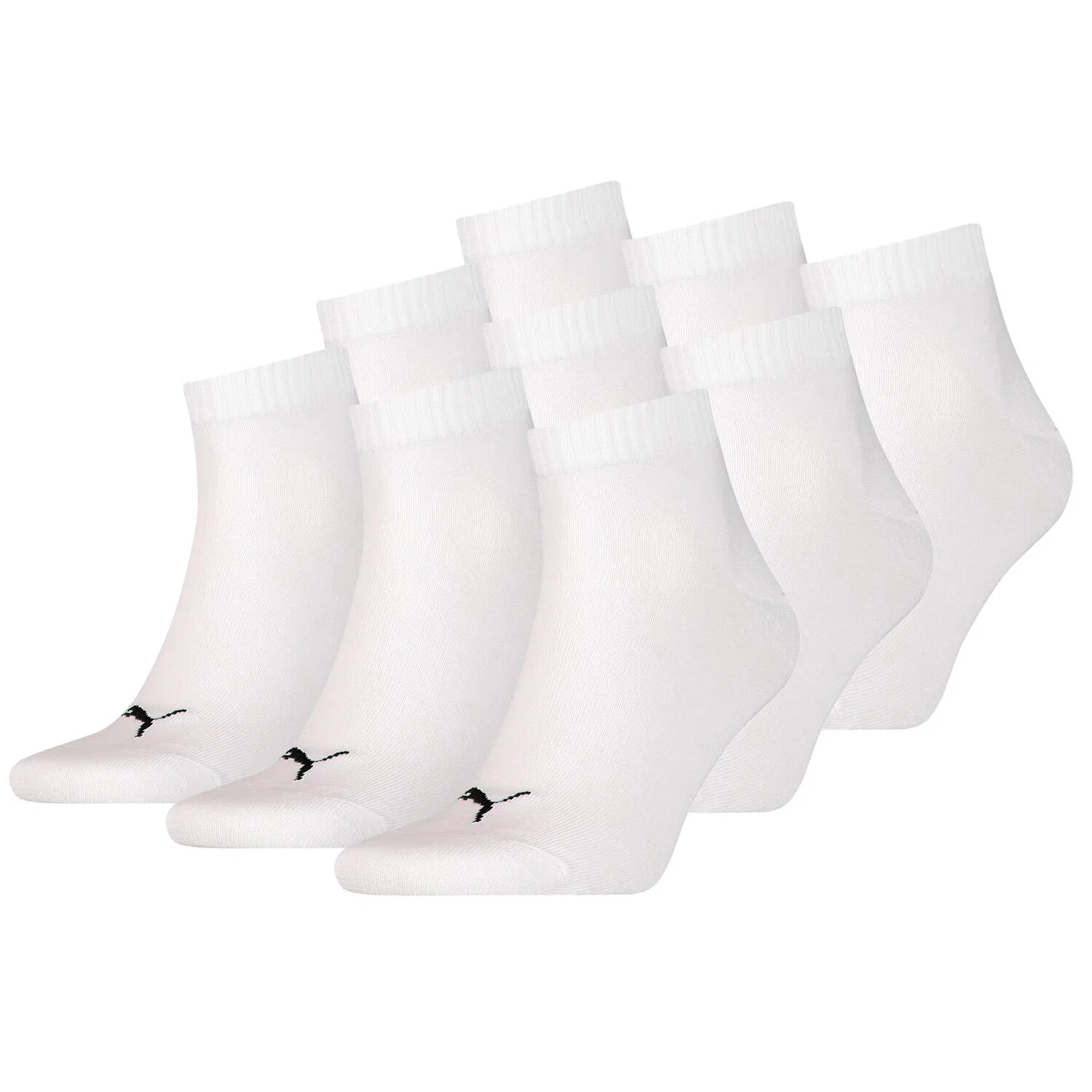 Детские носки-следы 9 пар Puma Quarter Socken, Weiß