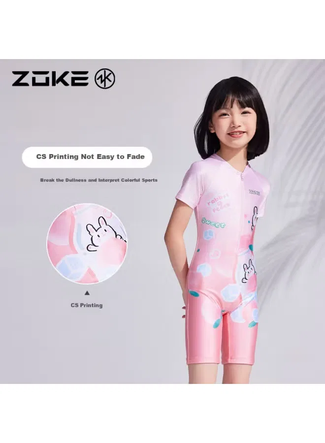 Купальник спортивный для девочек Zoke, розовый