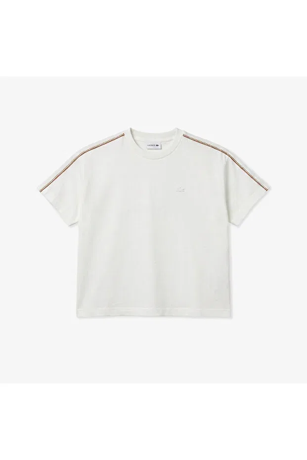 Футболка Lacoste Cream свободного кроя — фото 3
