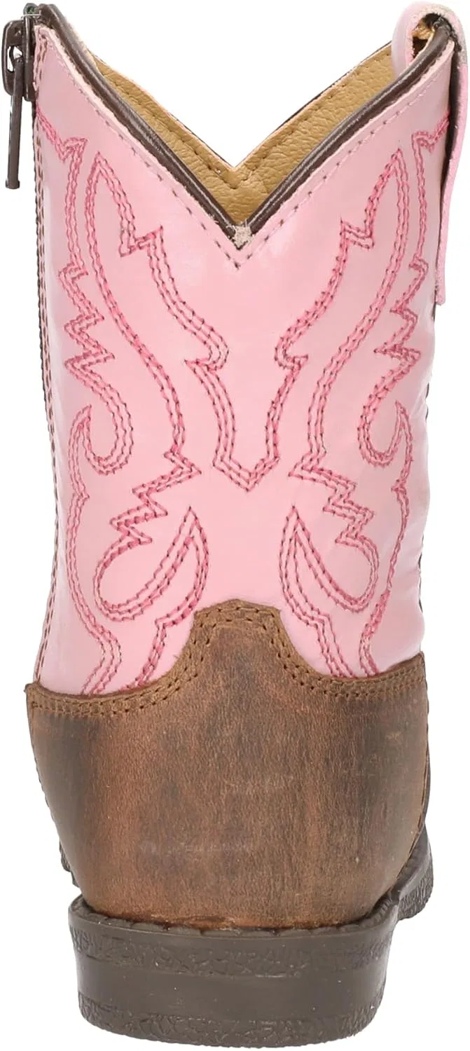 Детские ботинки для мальчиков с принтом HOPALONG Smoky Mountain Boots, Brown Distress/Pink — фото 3