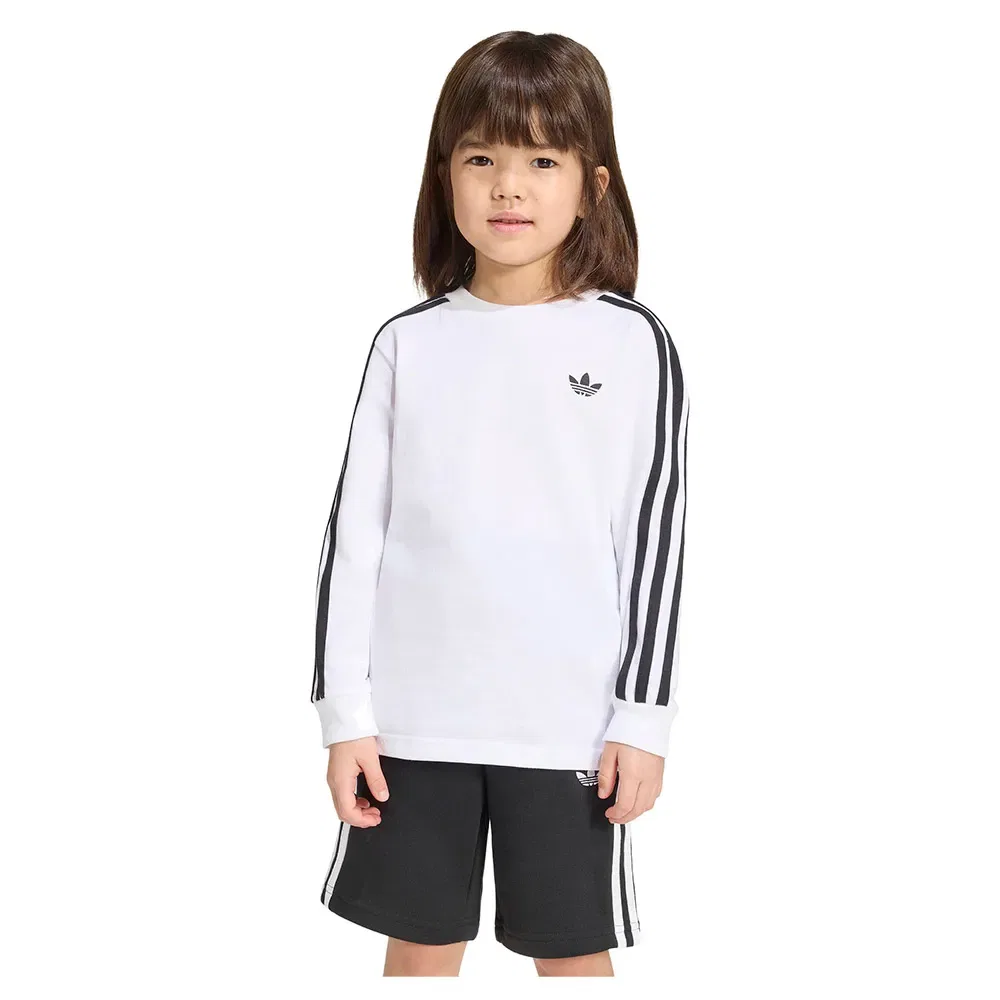 Футболка с длинным рукавом 3 Stripes Top Adidas Originals, белый