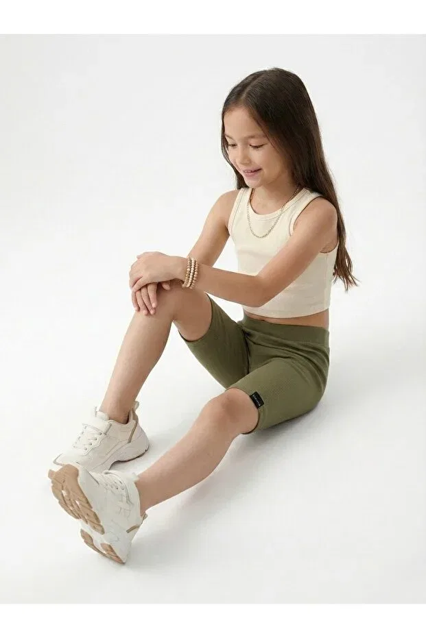 Детские леггинсы для девочек хлопковые Rg Kidsstore, Haki — фото 4