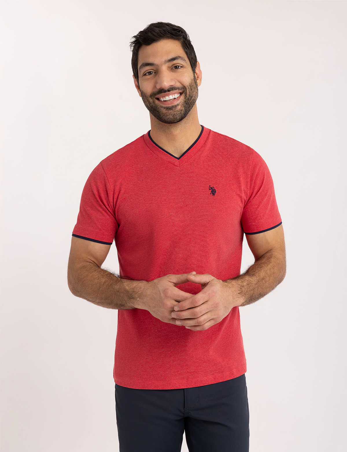 

Футболка U.S. Polo Assn Double V-neck, красный