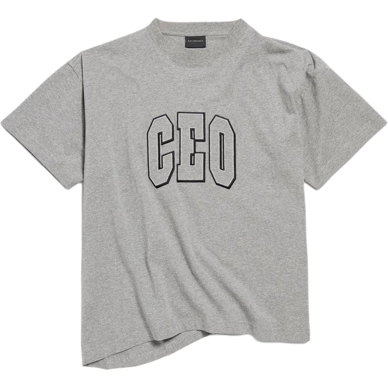 Футболка свободного кроя Ceo Team Logo, Balenciaga, Mixed Gray