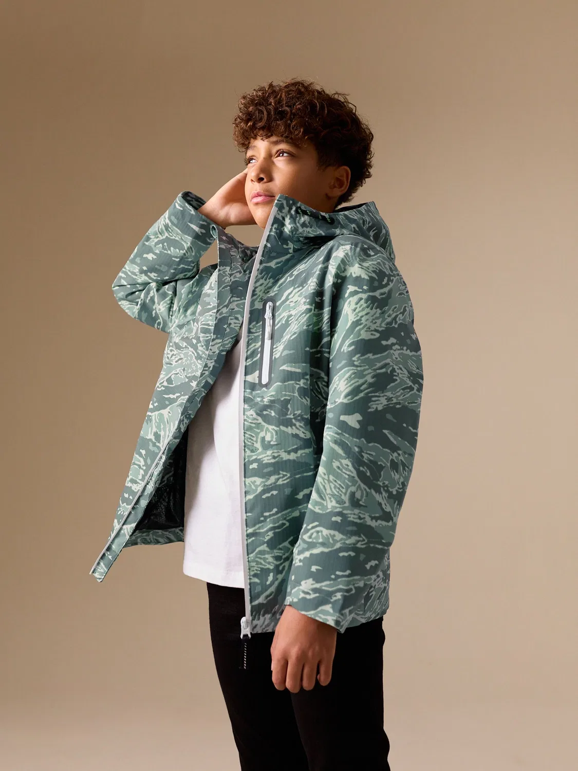 Куртка-anorak водоотталкивающая, Green Camouflage Next, зеленый камуфляж