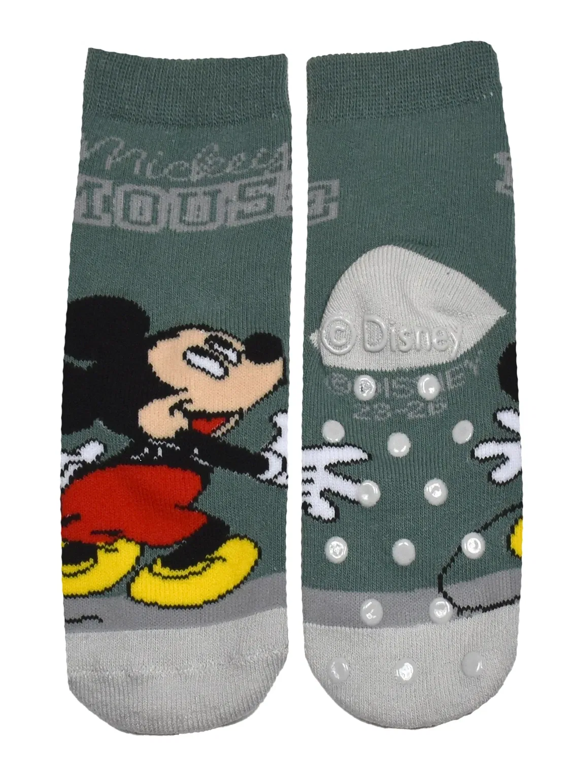 Носки-следки с принтом Mickey Mouse 2 шт Disney, серый — фото 3