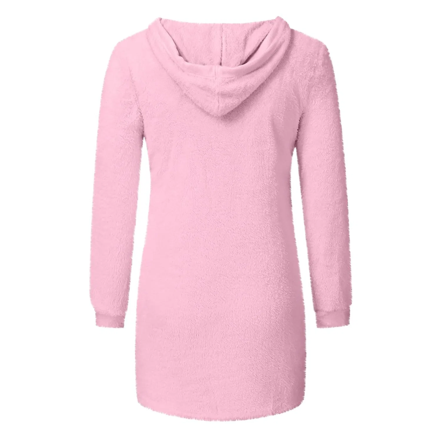 Женский свитер с капюшоном, однотонный, с карманами, Rosa — фото 4