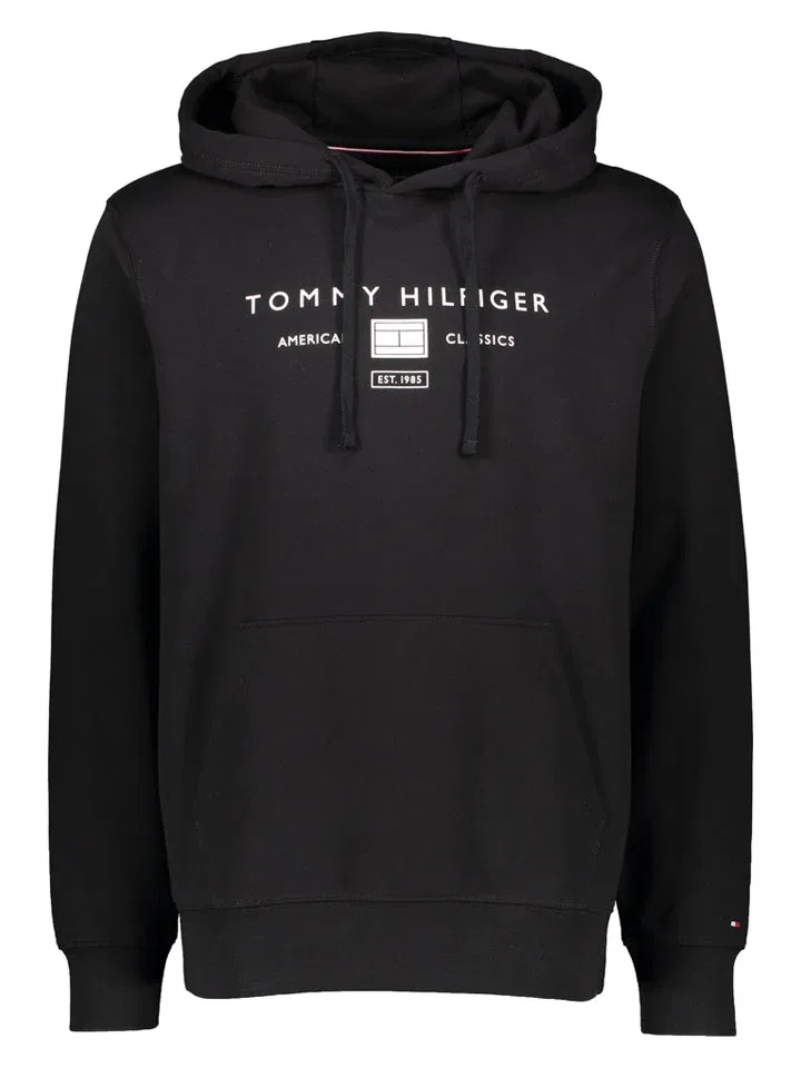 Худи черное Tommy Hilfiger, черный