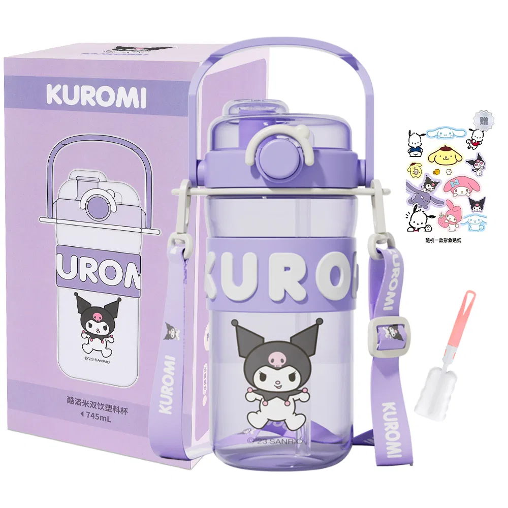 Кружка с ручкой 745 мл, Sanrio, Pink My Melody Handheld Cup+Sticker Cup Cleaning Brush, Pink — фото 3