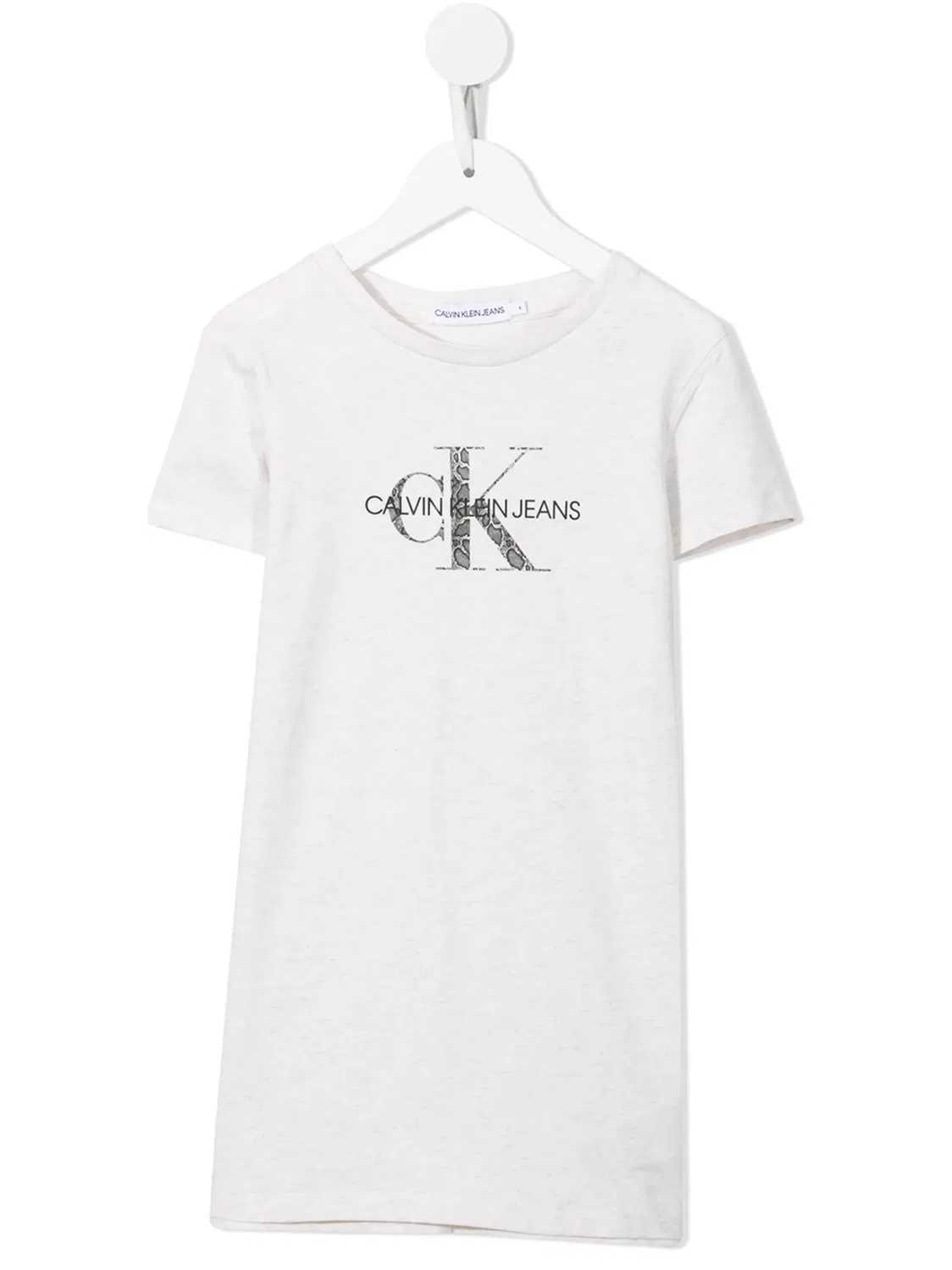 Платье-футболка с логотипом Calvin Klein, нейтральный