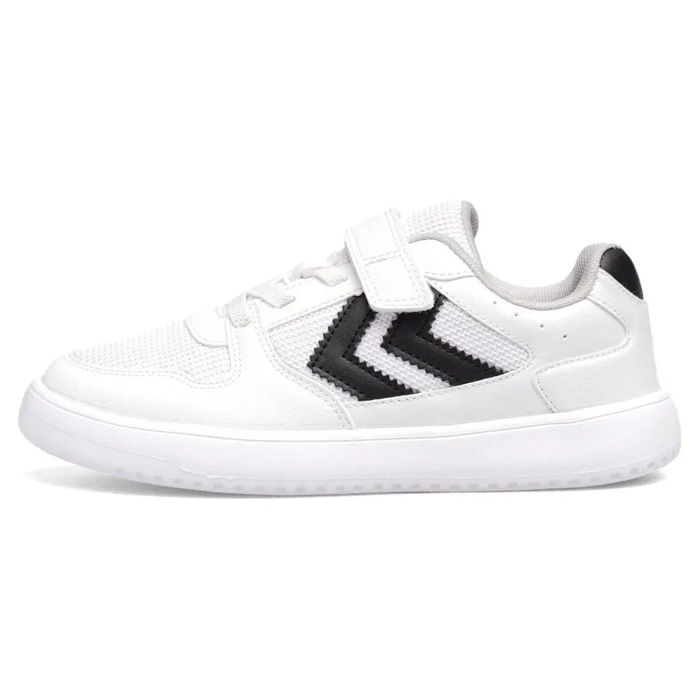 Детские спортивные кроссовки с липучками и сеткой, White Black Hummel Kayno Sm. Jr — фото 2