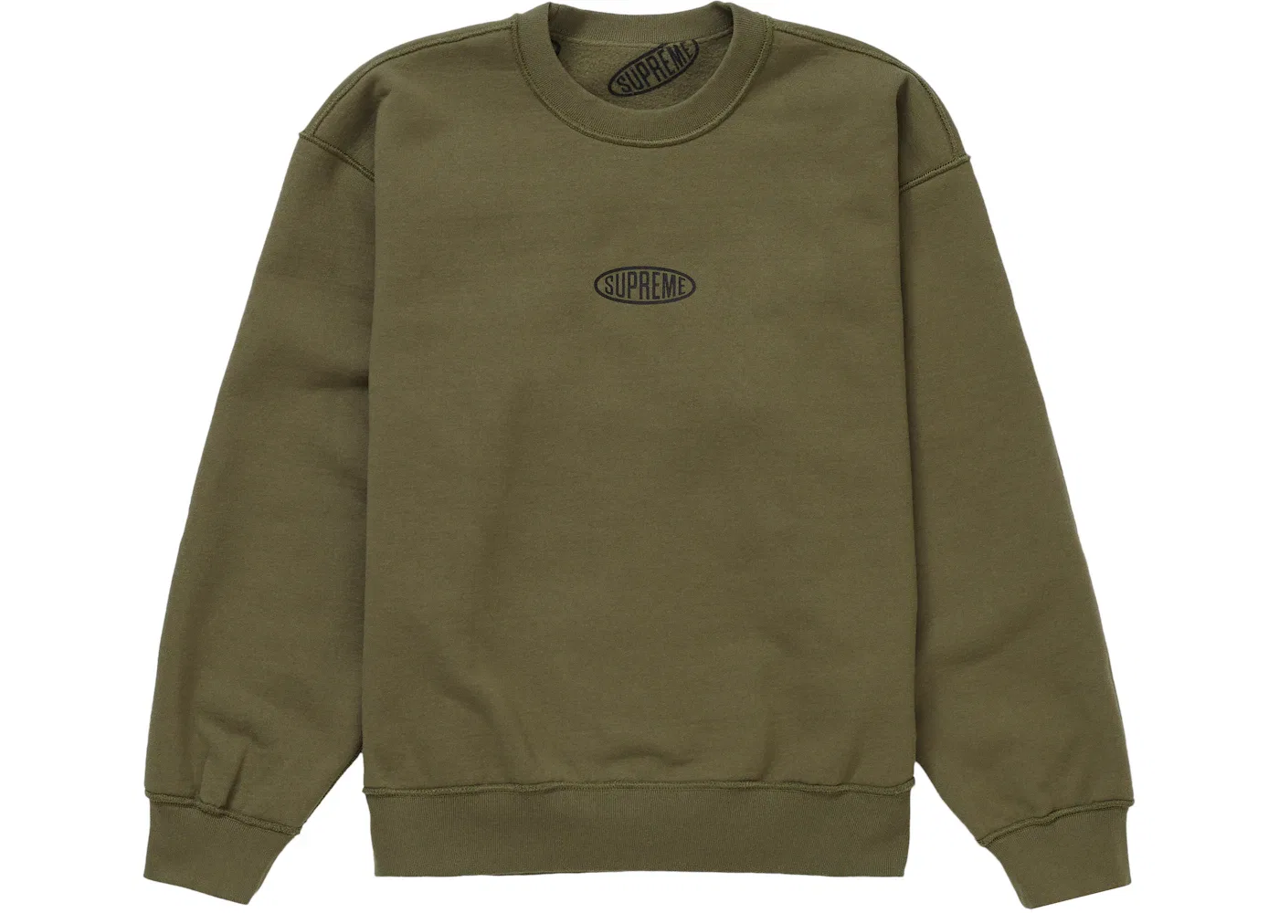 Мужской свитшот с длинным рукавом Supreme Crewneck, Light Olive — фото 2
