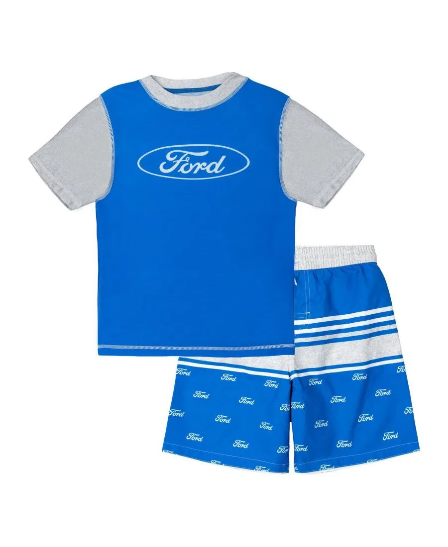 Комплект для плавания с рашгардом и плавками Ford, Blue Grey