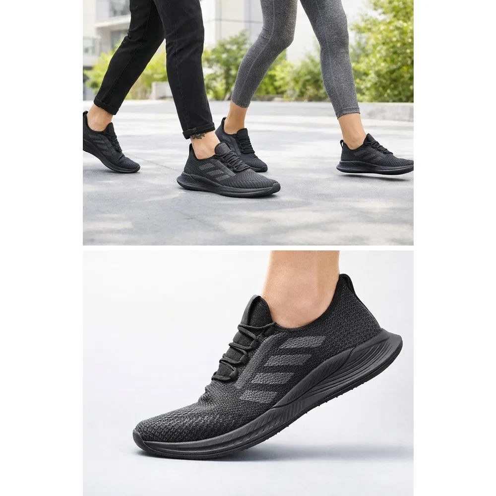 Детские спортивные кроссовки с шнуровкой Sportswear, Black Liarca