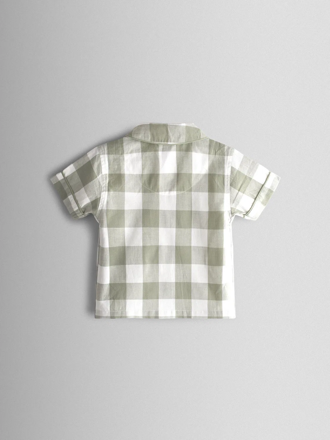 Пижама с принтом и вышивкой, модель Green Tractor Gingham Jojo Maman Bébé, зеленый — фото 3