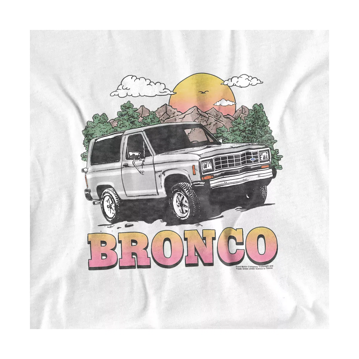 Детский боди-комбинезон с коротким рукавом Ford Bronco Bronco In The Mountains LOGOVISION, White — фото 2