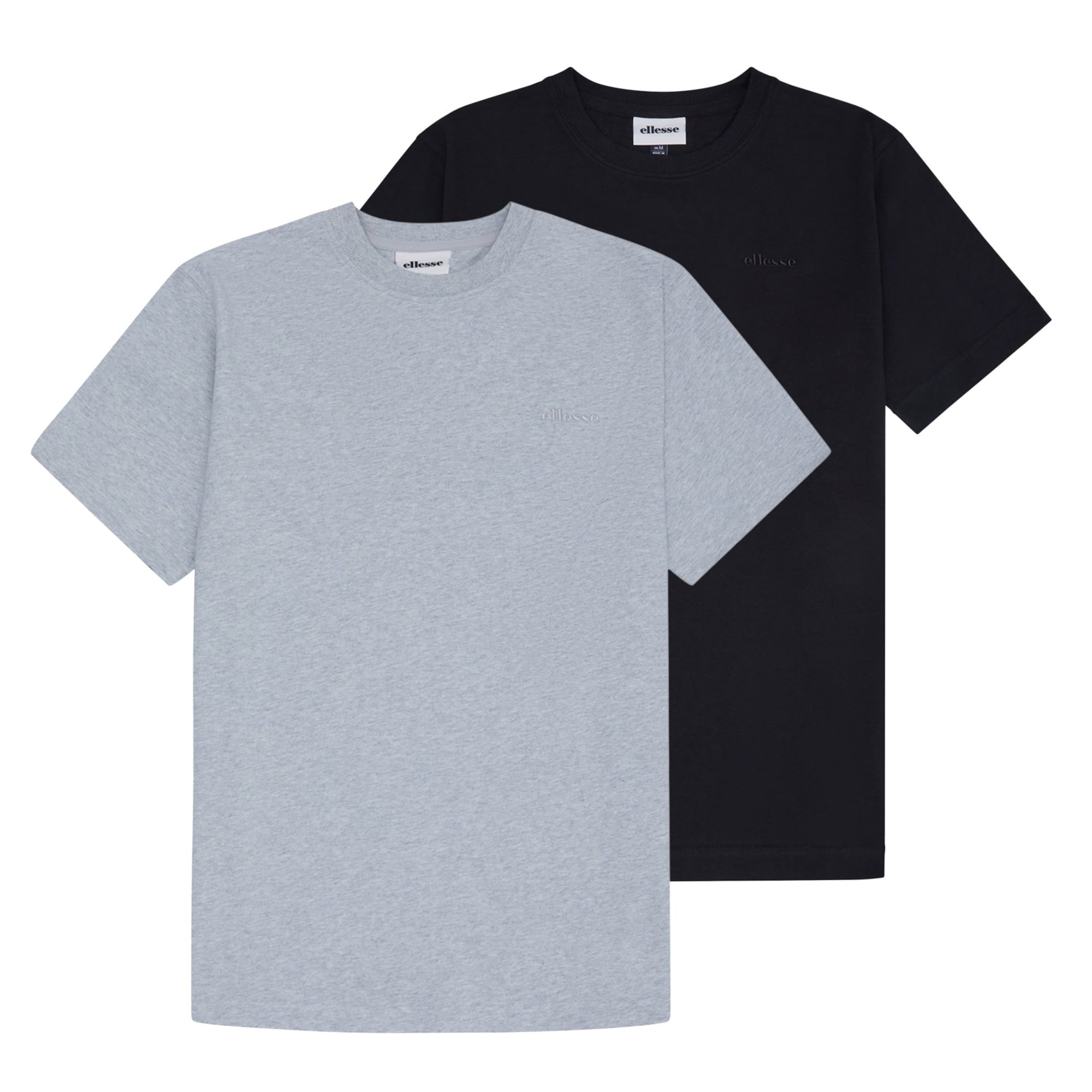 

ELLESSE Футболка 'Acciano' в крапчатом серо-черном цвете