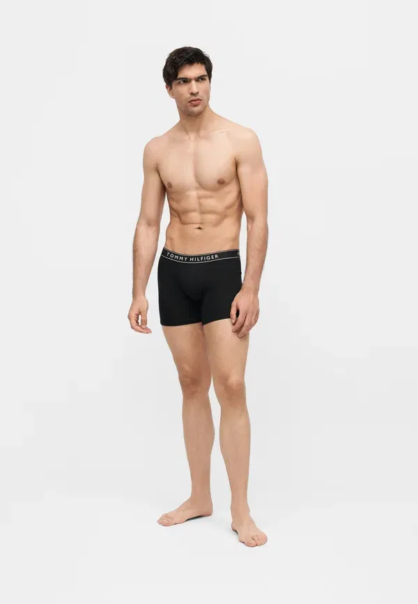 Трусы боксеры из хлопка Everyday Essentials Brief 3 Pack Tommy Hilfiger Black, Time Cobalt, Light Cast, черный