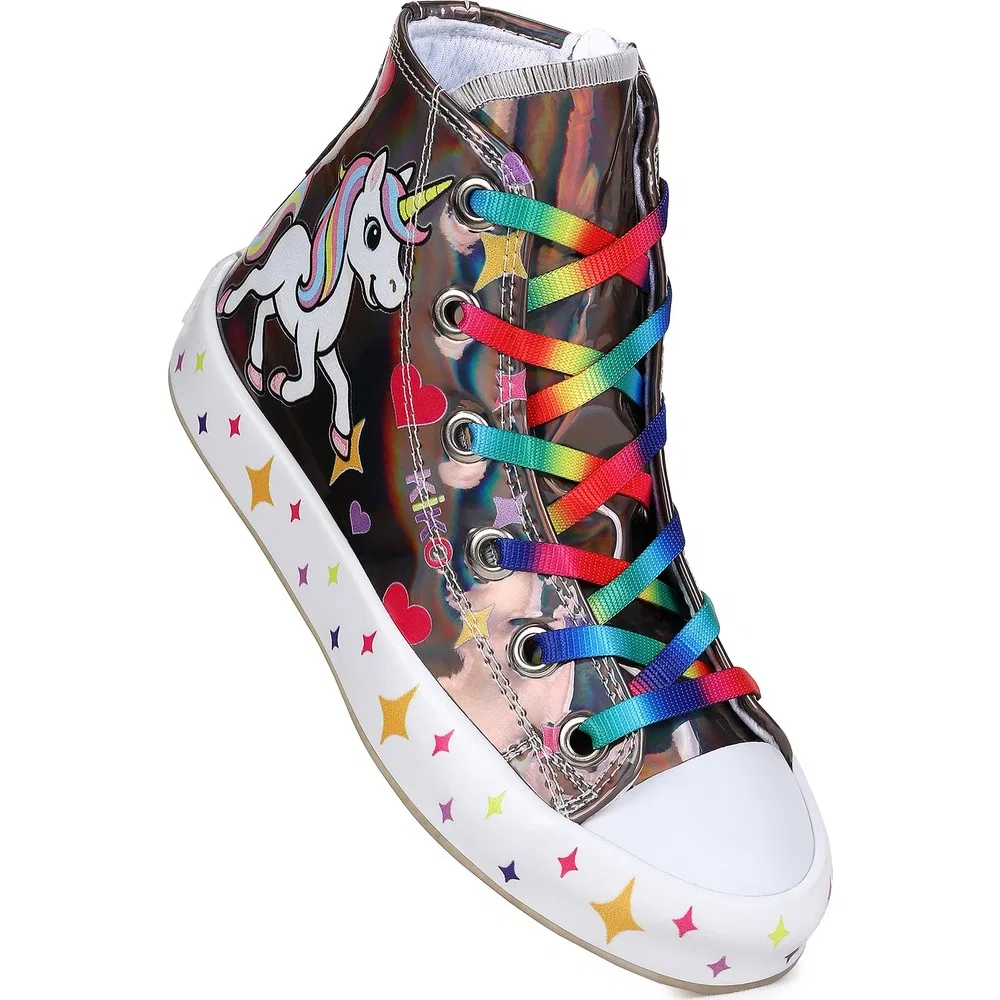 Детские спортивные кроссовки для девочек на молнии с принтом единорога Pames Unicorn Kiko Kids