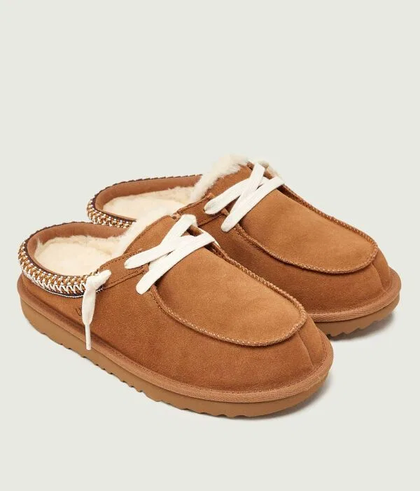Детские сандалии-мюли Tasman UGG, бежевый — фото 4