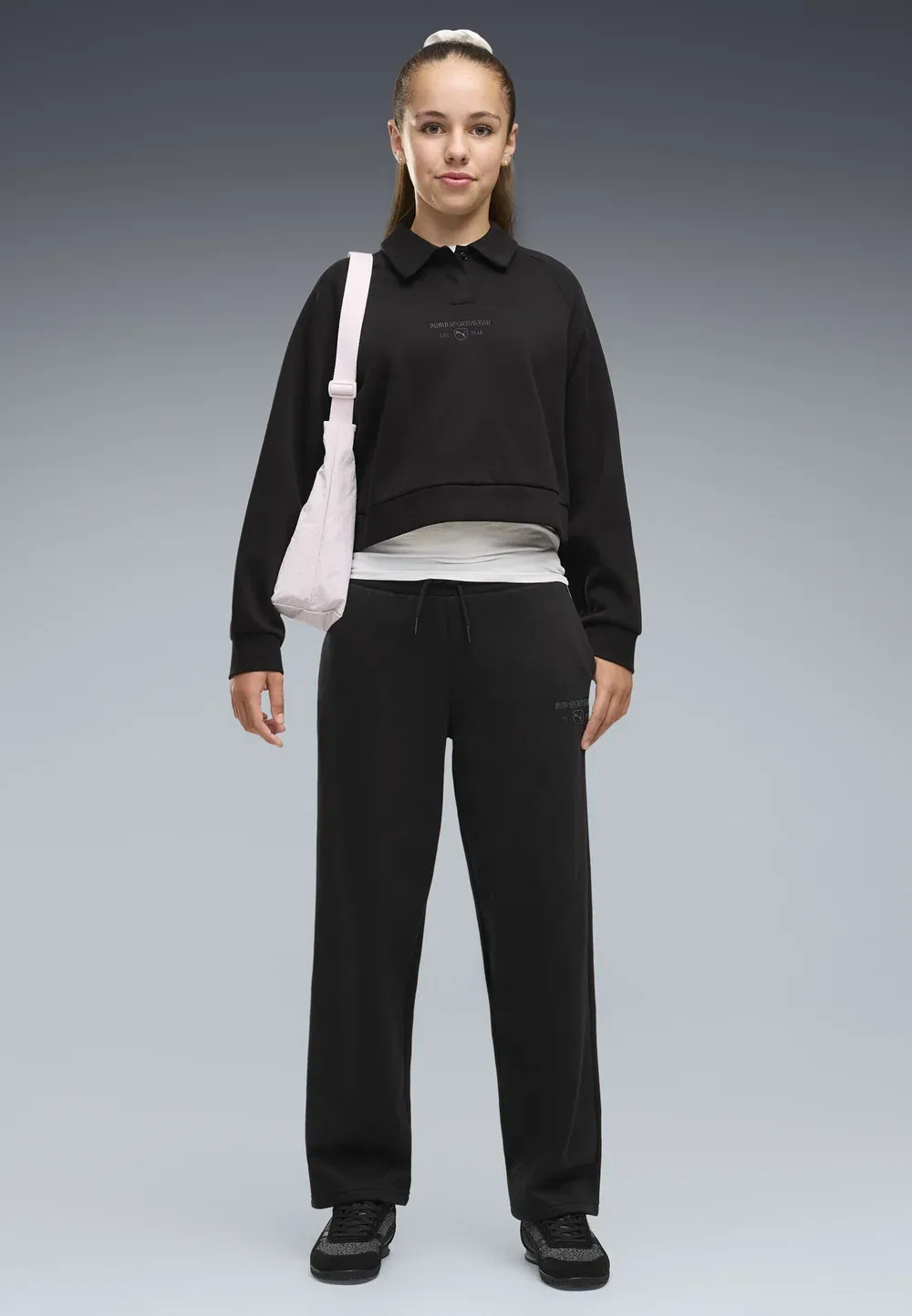 Классические прямые брюки унисекс - спортивные штаны Puma, Black