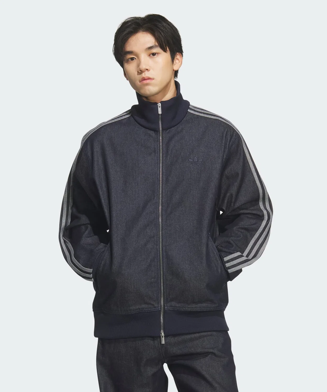 Мужская джинсовая куртка-трактор с принтом Firebird Adidas Originals, Indigo Blue — фото 2