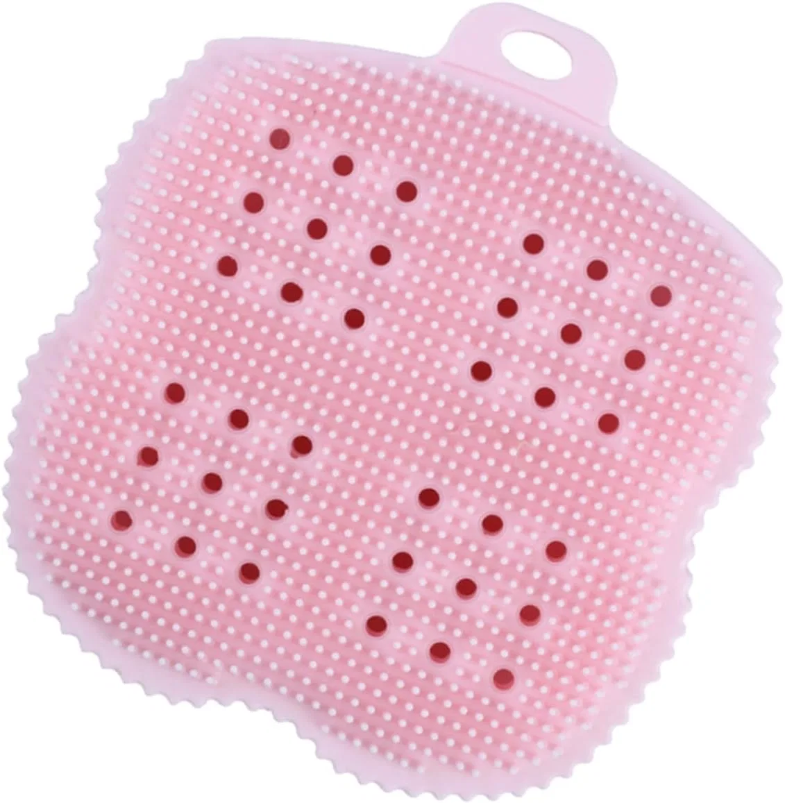 Щетка для тела силиконовая Veemoon, 11x9.8x4 см, Pink