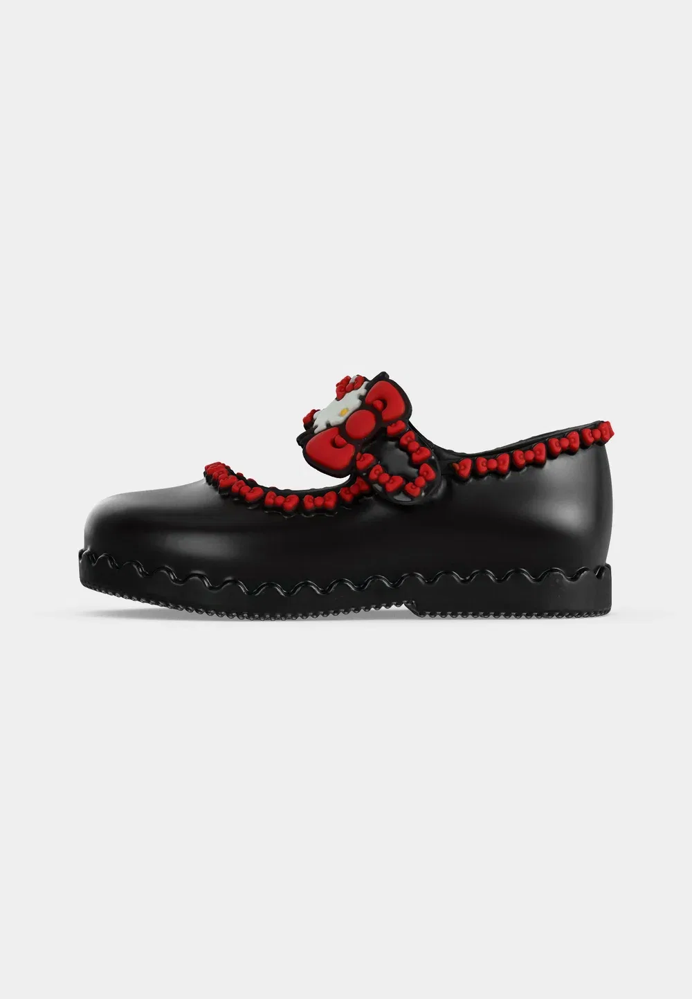 Балетки Hip x Hello Kitty и друзья с ремешком на щиколотке Mini Melissa, Black/Red — фото 2