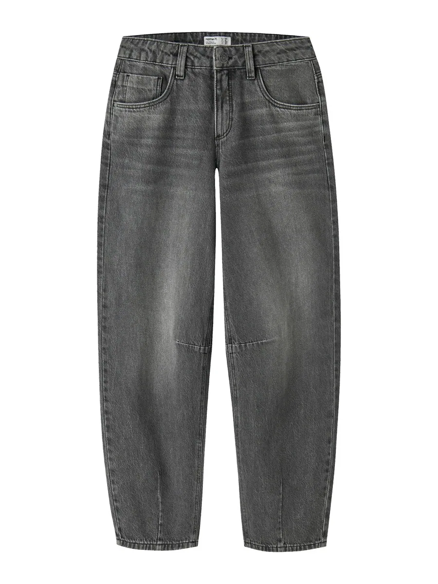 Джинсы NAME IT Barrel Jeans 'NKFBella' темно-серого цвета