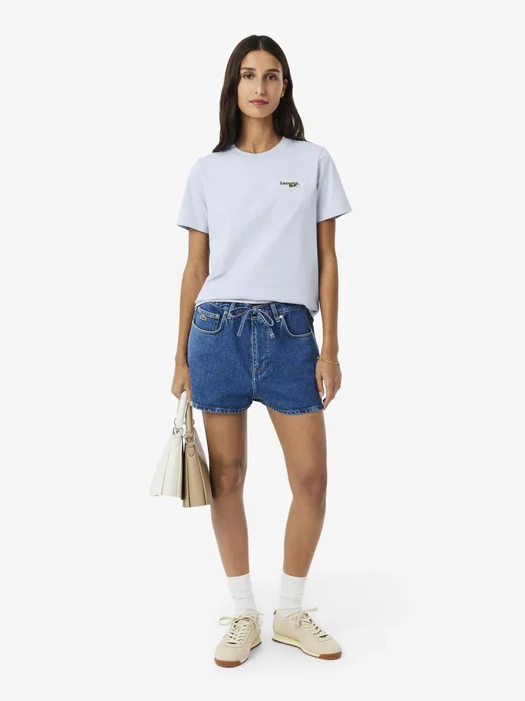 Футболка LACOSTE Soft Branding, Лавандовая — фото 4