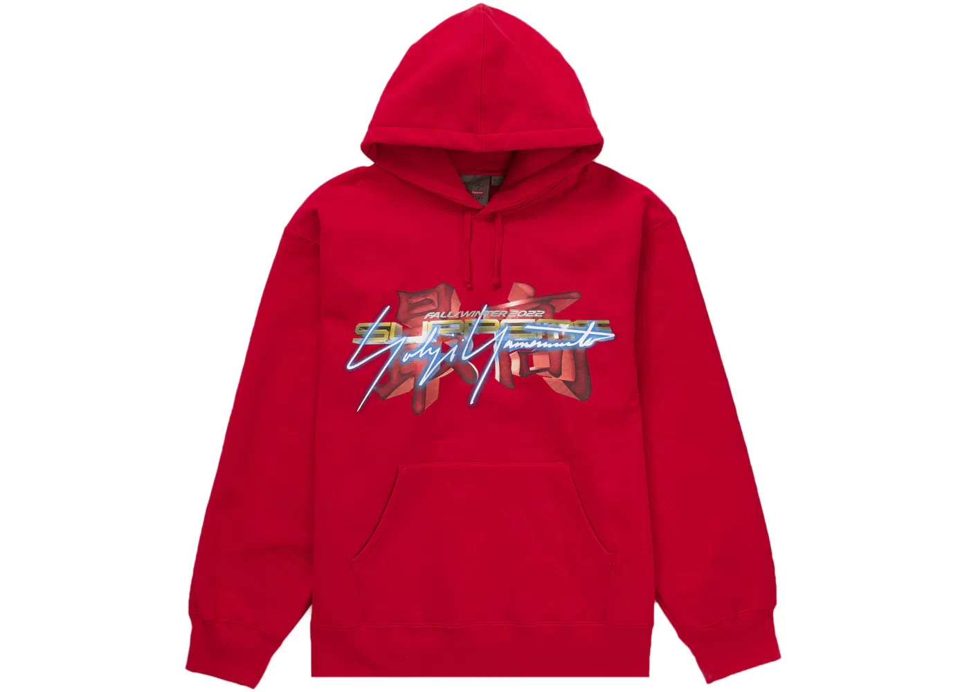 Мужской худи с капюшоном Supreme Yohji Yamamoto TEKKEN Hooded Sweatshirt, Red