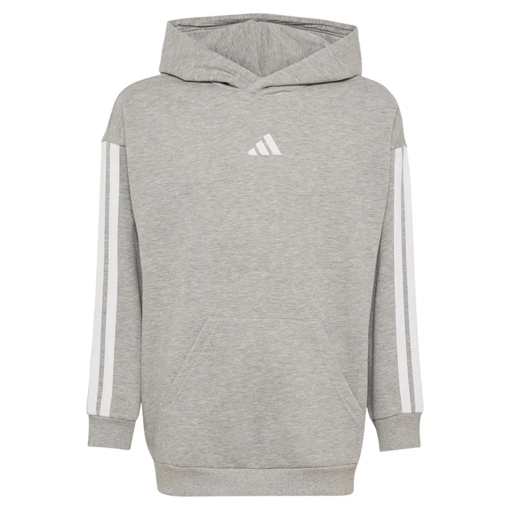 Детский спортивный костюм с капюшоном 3 Stripes Essentials Fleece Adidas, Grey — фото 3