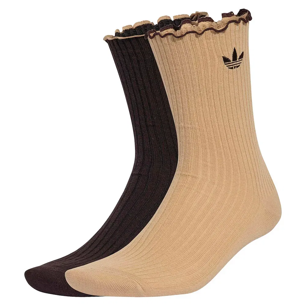 Носки с рюшами Adidas Originals, бежевый