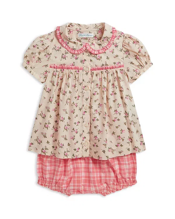 Детское платье для девочек хлопковое с принтом Lake Days Quote Ralph Lauren, Beatty Floral